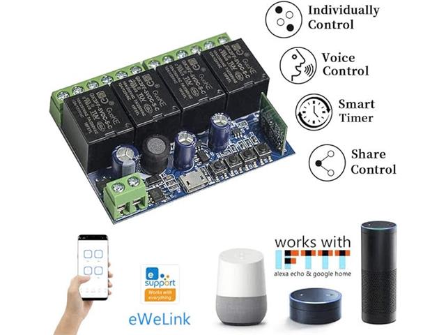 SONOFF 4 CHANNEL WIFI W/L RELAY 10A - Tophatter's Army Deals AUTOMATION - Tophatter Daily Deals