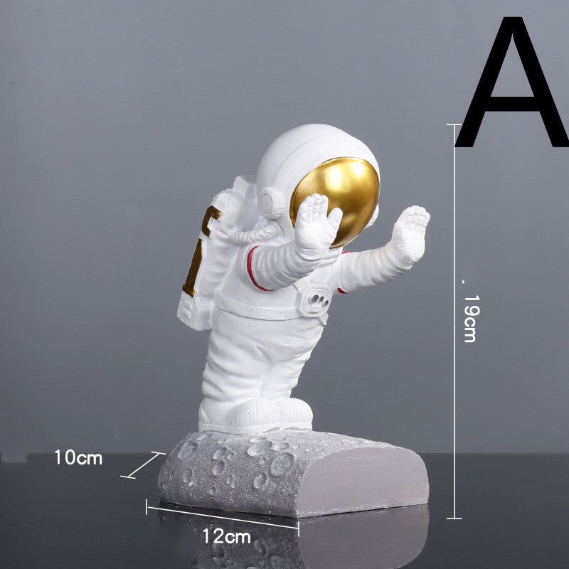 Astronaut Spaceman Decoration TV Cabinet Wine Cabinet Book A Gold 0 - Tophatter Daily Deals