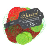 Divine Fairtrade 70% Dark Chocolate Coins | Vegan Dark Chocolate Money - 65g Advent Calendar - Tophatter Daily Deals