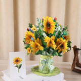3d Stereoscopic Greeting Cards Creative Bouquet Stereoscopic Greeting Cards Sunflower 0 - Tophatter Daily Deals