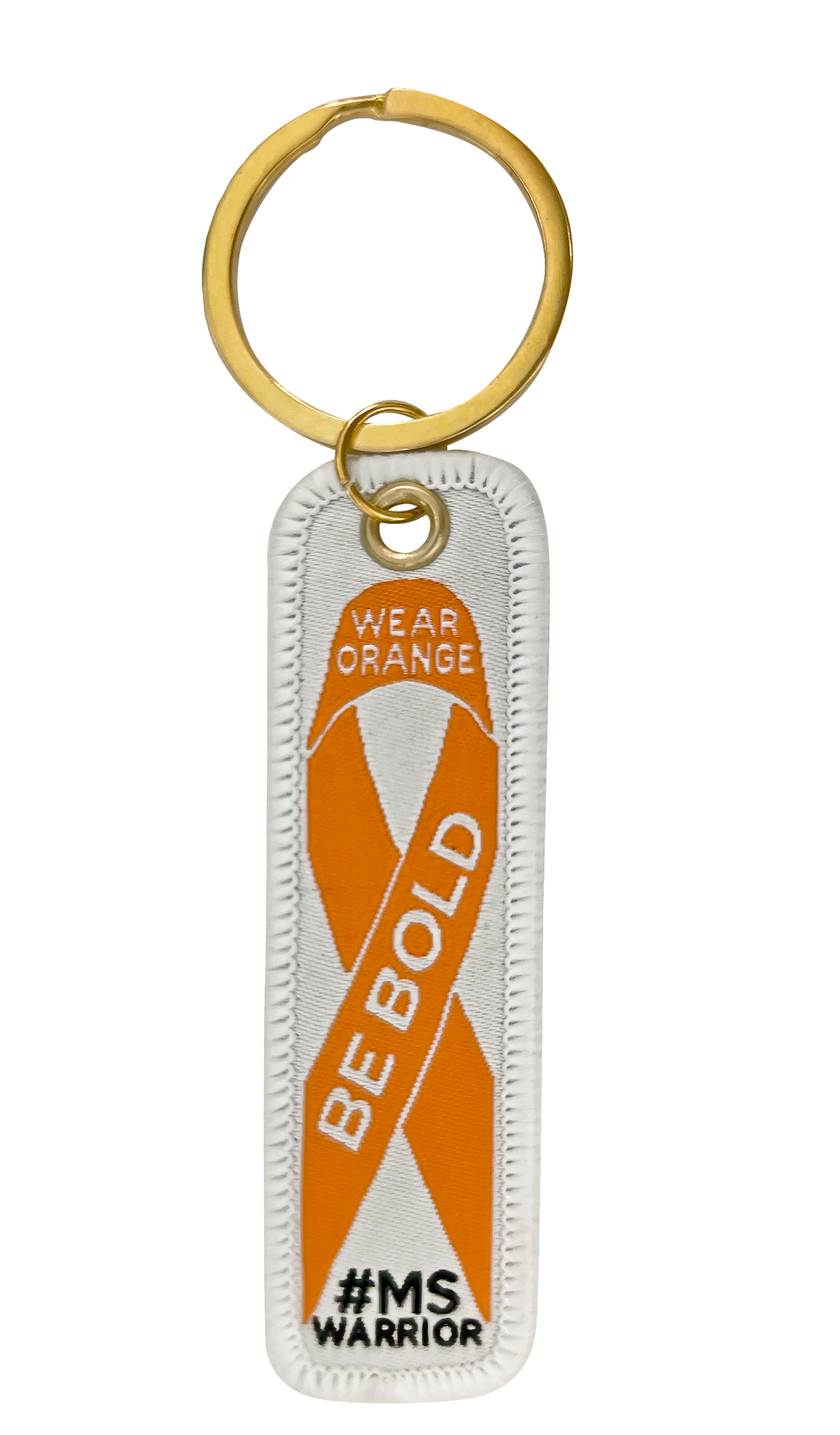 "Be Bold Wear Orange" Cane: Orange Streak w/ Floating Bubbles in Clear Shaft