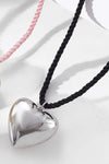 Heart Pendant Rope Necklace Necklaces - Tophatter Daily Deals