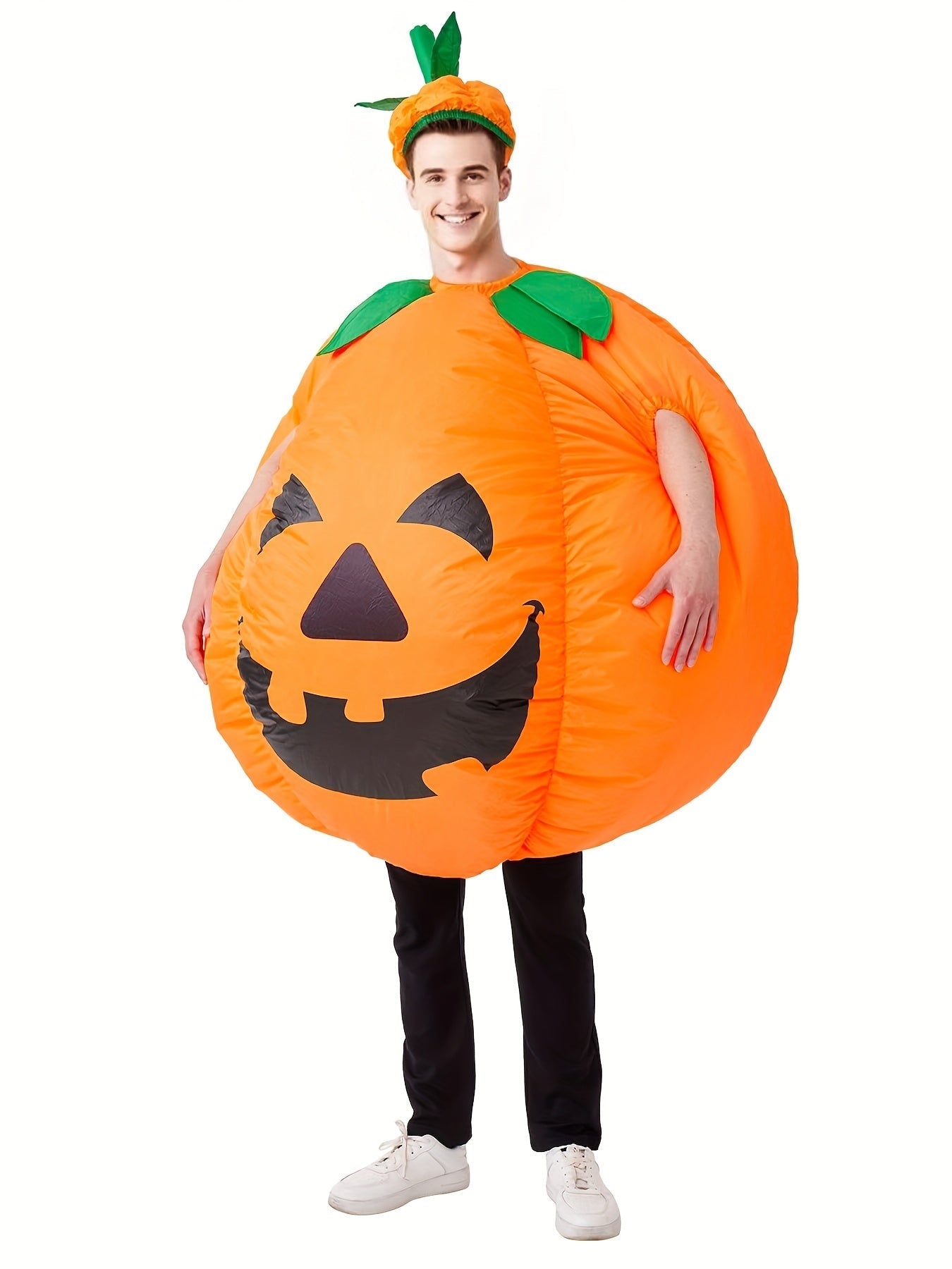 Inflatable Pumpkin Costume Adult One-Piece Suit Halloween - Tophatter Daily Deals
