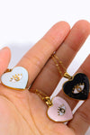 Heart & Evil Eye Shape 18K Gold Plated Pendant Necklace Necklaces - Tophatter Daily Deals