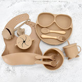 11 Piece Baby Training Dinner Plate Bowl Khaki 11PCS 0 - Tophatter Daily Deals
