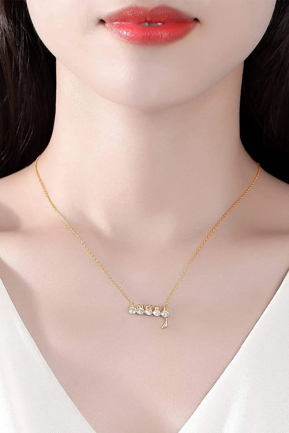 ANGEL Zircon 925 Sterling Silver Necklace Necklaces - Tophatter Daily Deals