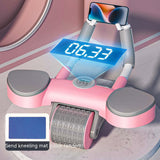 Abdominal Wheel Automatic Rebound Fitness Equipment Health Household Upgrade Elbow Support Pink 0 - Tophatter Daily Deals