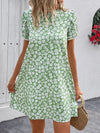 Floral Round Neck Petal Sleeve Mini Dress Casual Dresses - Tophatter Daily Deals