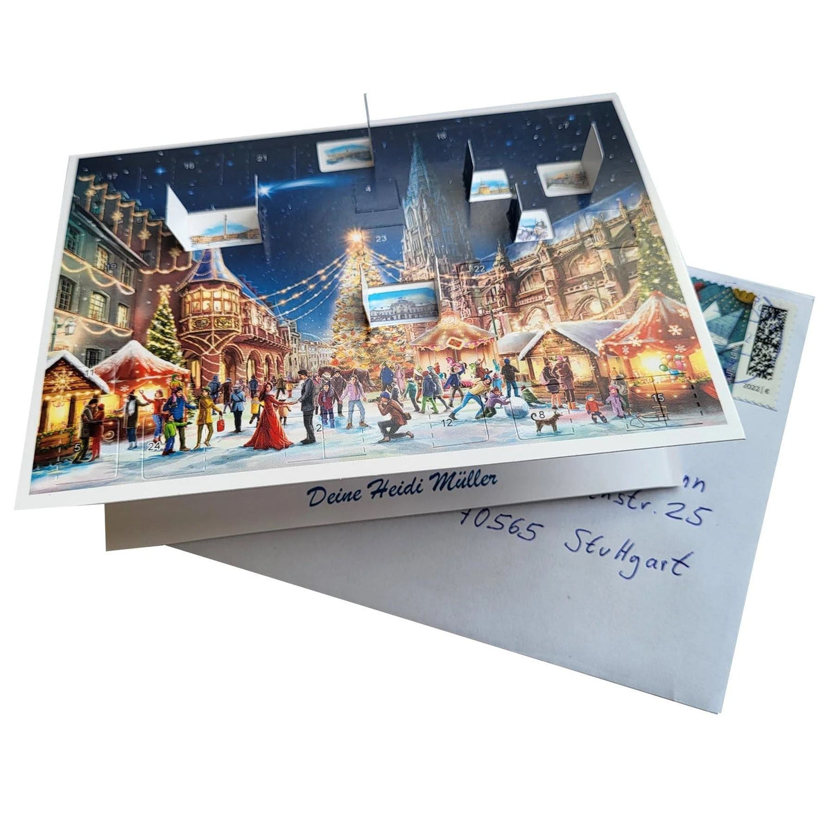 Freiburg Cathedral - Christmas Advent Calendar Greetings Card & Envelope Advent Calendar - Tophatter Daily Deals
