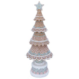 Gingerbread Christmas Tree Centerpiece | Festive Resin Tree Ornament - 32cm Ornament - Tophatter Daily Deals