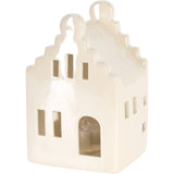 10cm White Ceramic LED Christmas House | Light-Up Ornament | Design Varies LED Light - Tophatter Daily Deals