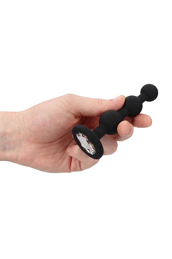 Ouch by Shots Toys - Silicone Beaded Diamond Butt Plug - Black Sex Toy - Tophatter Daily Deals
