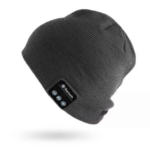 Beanie with Built In Wireless Bluetooth Headphones Dark Gray Wireless Headphones - Tophatter Daily Deals