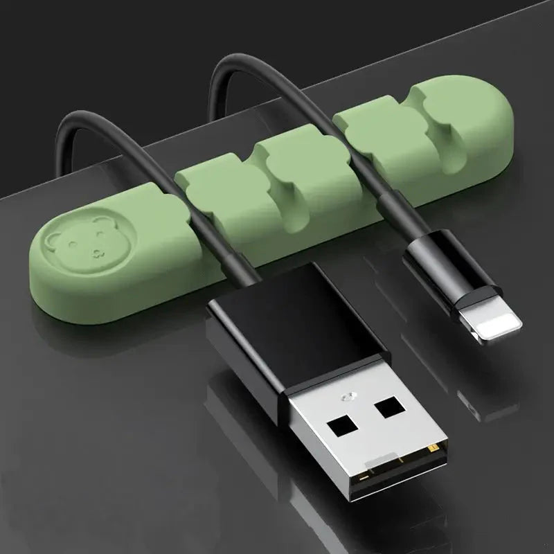 Bear Silicone Wire Organizer Storage Green Wire Organizer - Tophatter Daily Deals