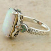 Beautiful Silver Plated White Fire Opal Women Ring Rings - Tophatter Daily Deals