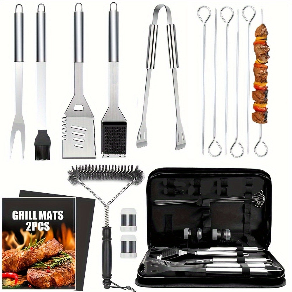 BBQ Grill Accessories Set (17pcs) Camping & Hiking - Tophatter Daily Deals