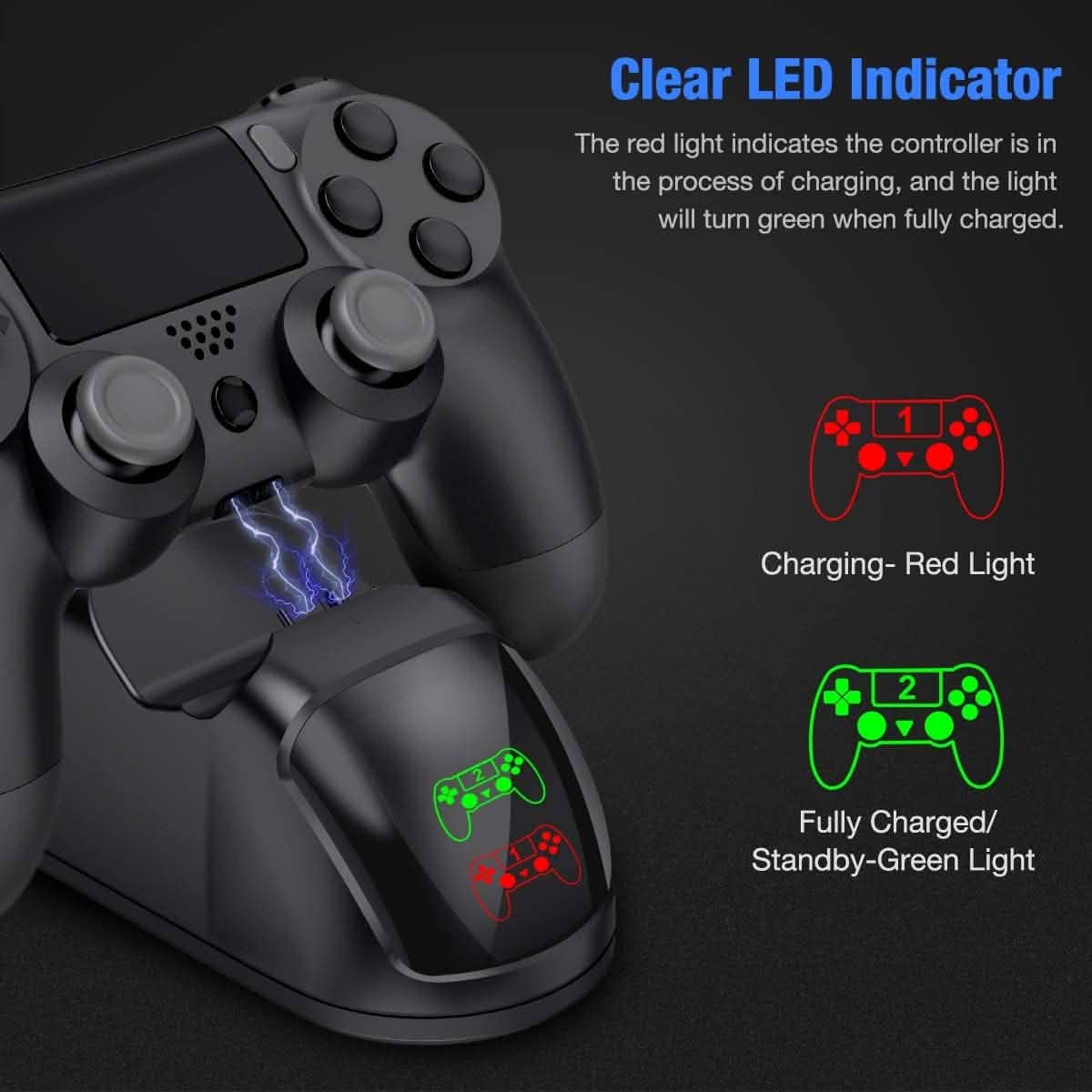 BEBONCOOL Controller USB Charging Station Dock for PS4 Video Games & Consoles - Tophatter Daily Deals