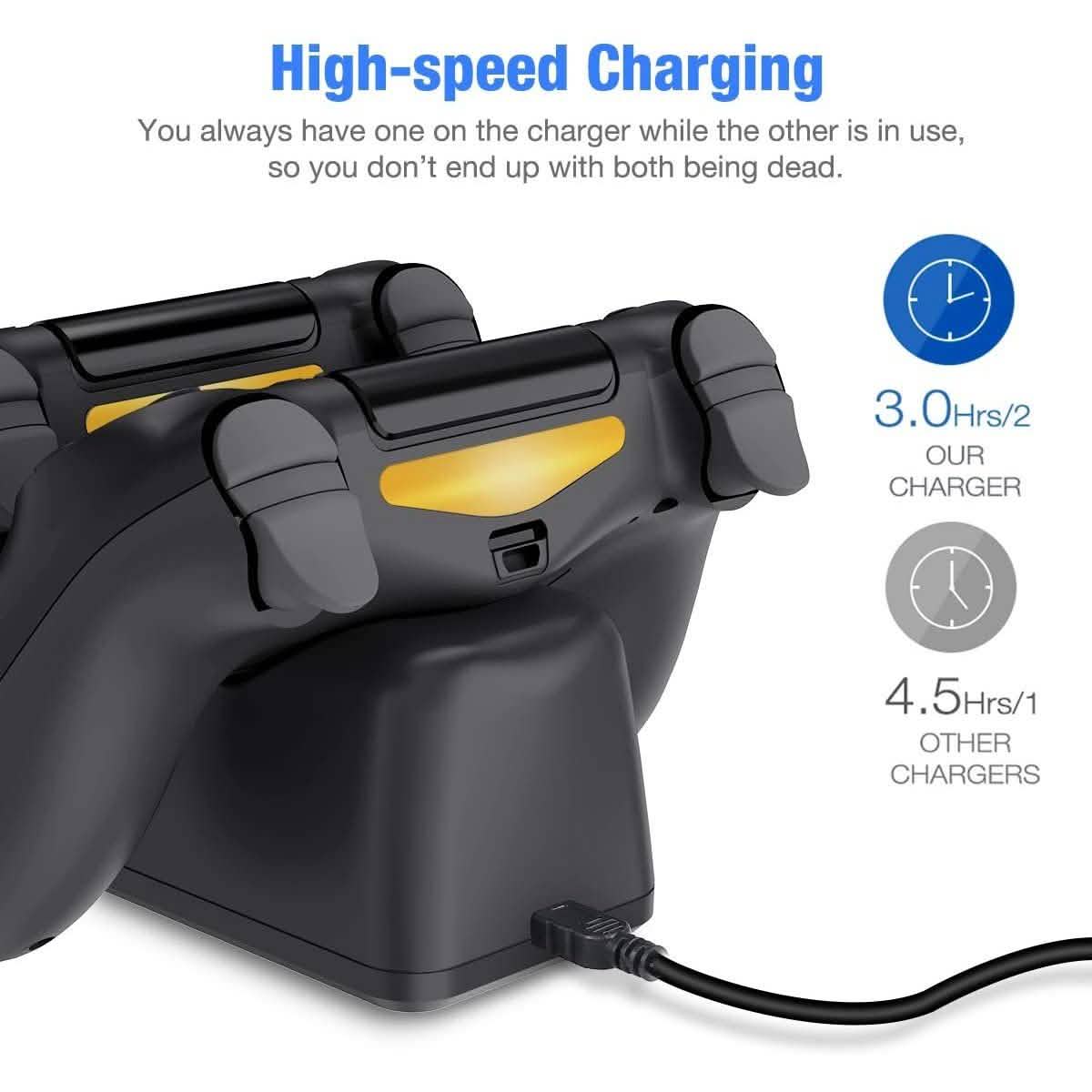 BEBONCOOL Controller USB Charging Station Dock for PS4 Video Games & Consoles - Tophatter Daily Deals
