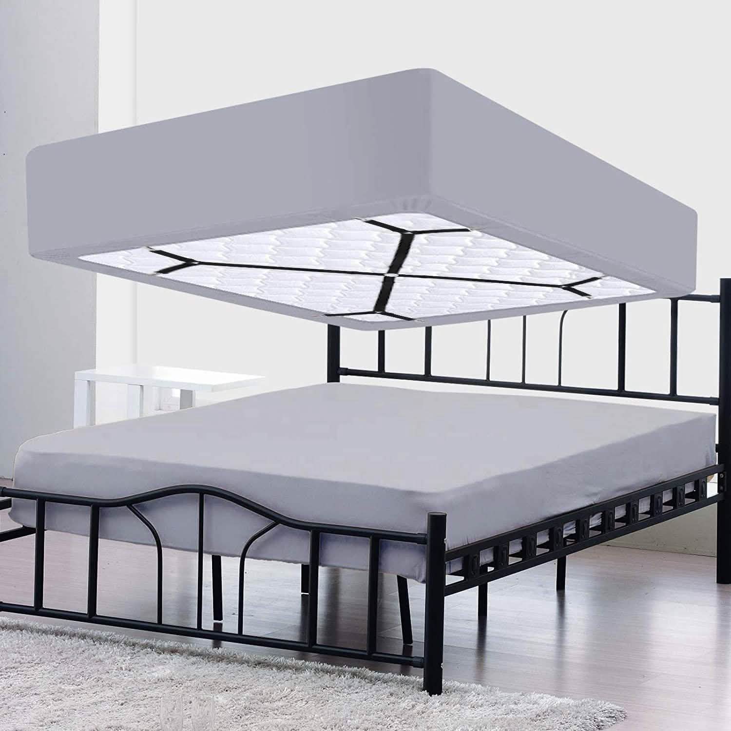 Bed Sheet Fasteners Adjustable Crisscross Elastic Sheet Suspenders Bedding - Tophatter Daily Deals