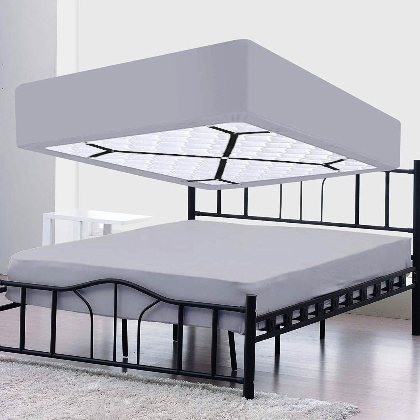 Bed Sheet Fasteners Adjustable Crisscross Elastic Sheet Suspenders Bedding - Tophatter Daily Deals
