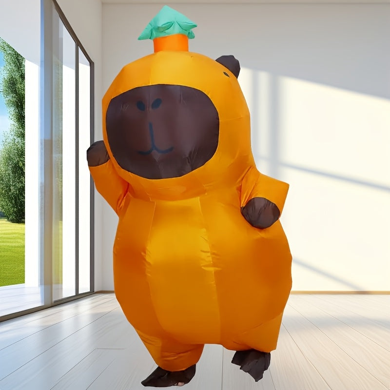 Orange Bear Costume with Green Hat Halloween - Tophatter Daily Deals