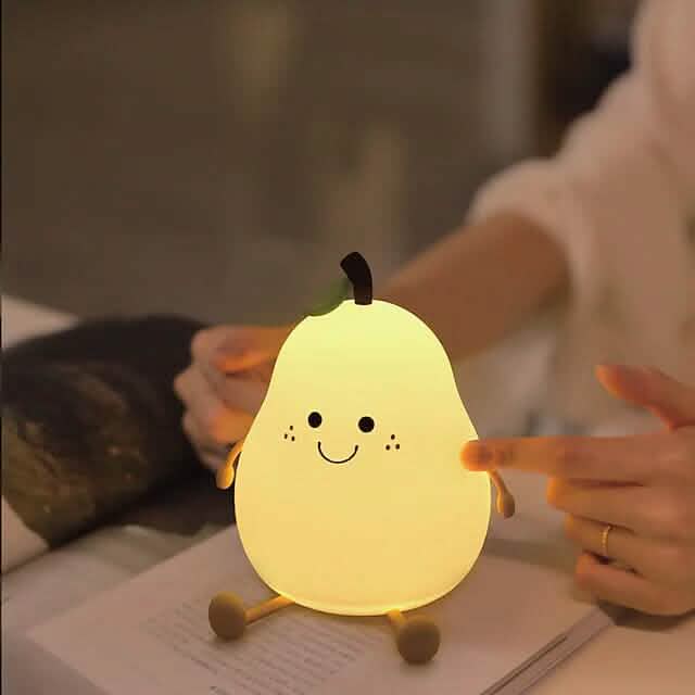 Bedroom Sleeping Bedside Tap Light LED Pear Shape Night Light Indoor Lighting - Tophatter Daily Deals