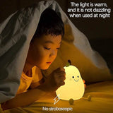 Bedroom Sleeping Bedside Tap Light LED Pear Shape Night Light Indoor Lighting - Tophatter Daily Deals