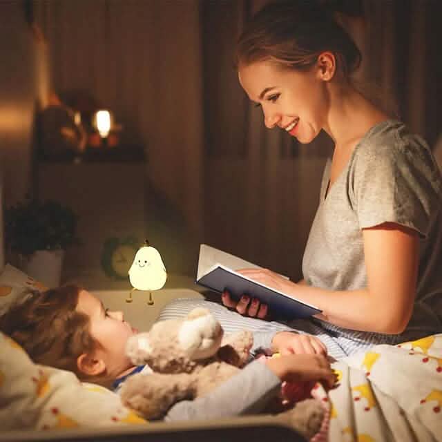 Bedroom Sleeping Bedside Tap Light LED Pear Shape Night Light Indoor Lighting - Tophatter Daily Deals