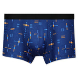 Breathable Printed Summer Thin Plus Size Men's Cotton Antibacterial Boxers Shorts Royal Blue 0 - Tophatter Daily Deals