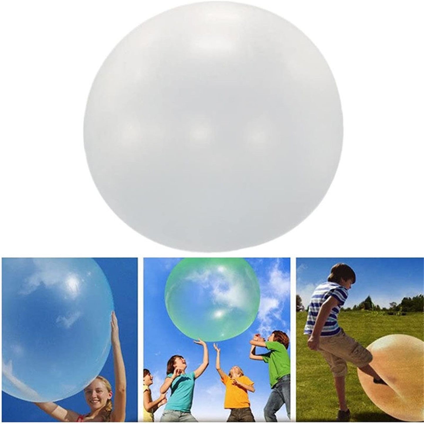 Big Inflatable Ball Children's Toy Elastic Ball Water Ball Bubble Ball Inflatable Ball 0 - Tophatter Daily Deals