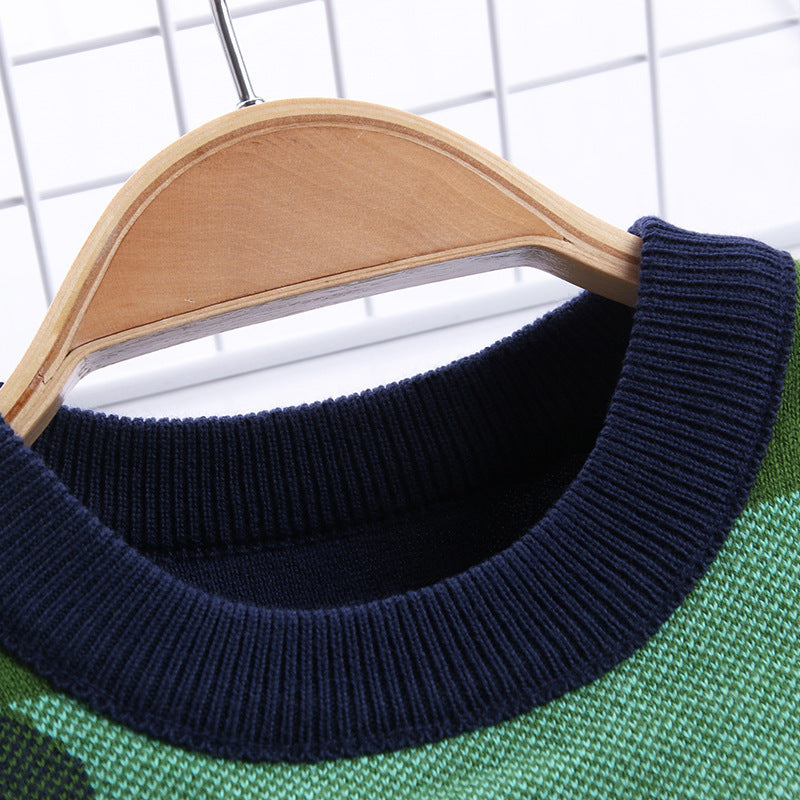 Lightweight Boys Sweater - Crewneck Pullover, Cotton, Winter 3D Changing Face Moving Picture Frame - Tophatter Daily Deals