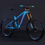 Aluminum Alloy Soft Tail Oil Brake Damping Mountain Bike Bicyc Blue 0 - Tophatter Daily Deals
