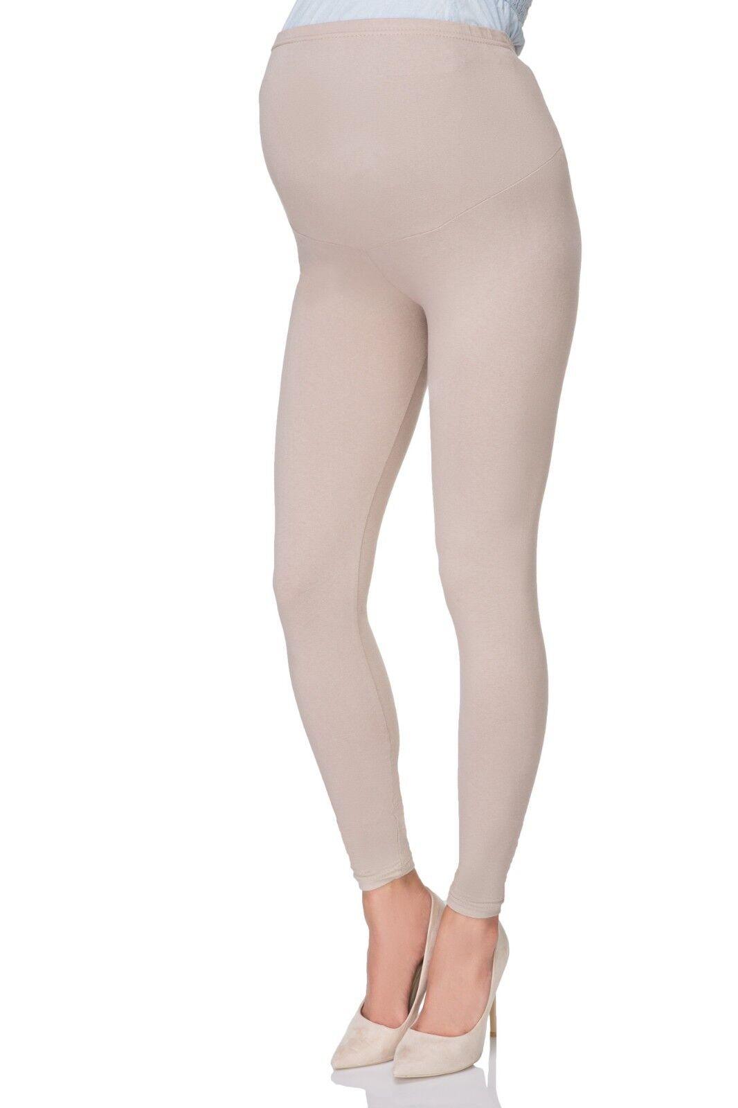 Fleece Lined Maternity Leggings - Mom Thick Leggings Soft Warm Full Length Cotton Pregnancy Pants Beige Clothing - Tophatter Daily Deals