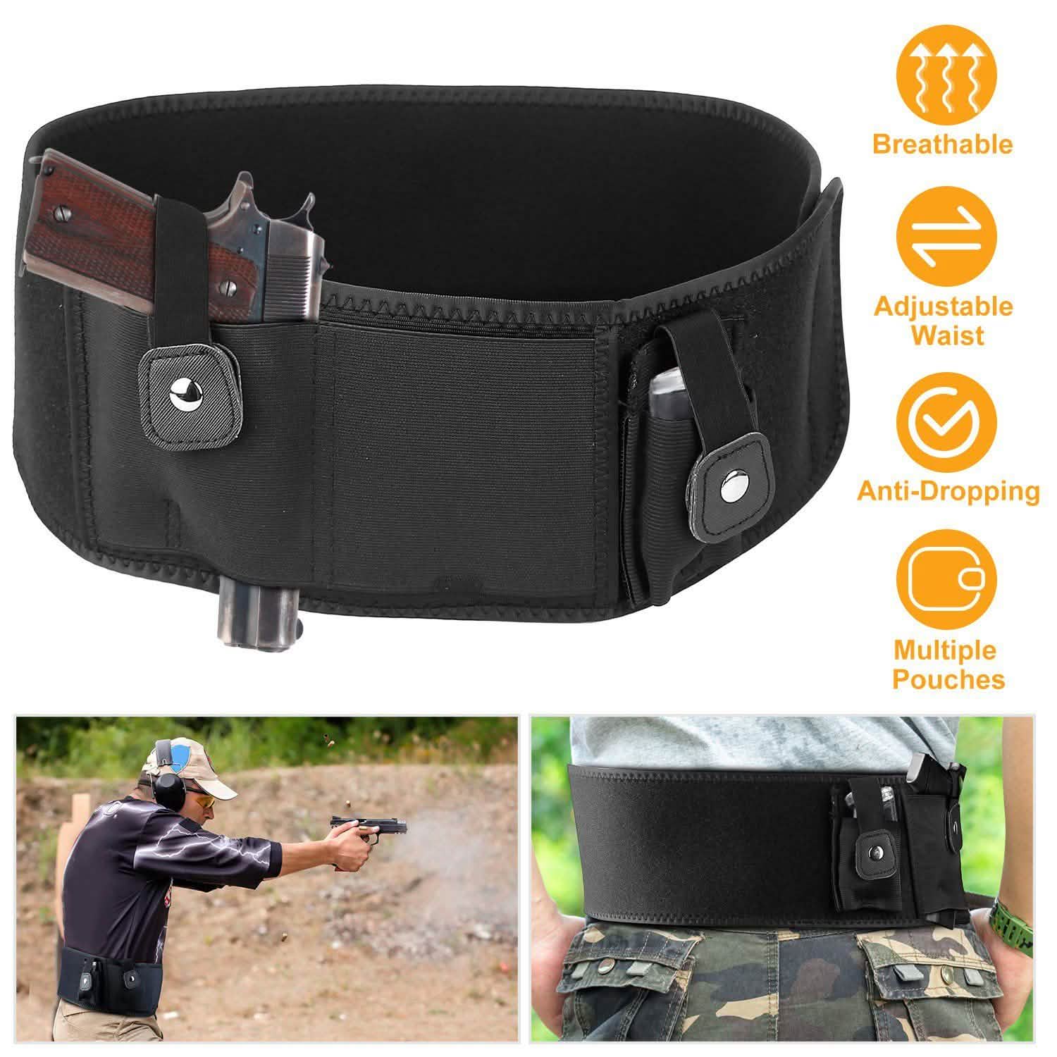 Belly Band Gun Holster Tactical & Self Defense - Tophatter Daily Deals