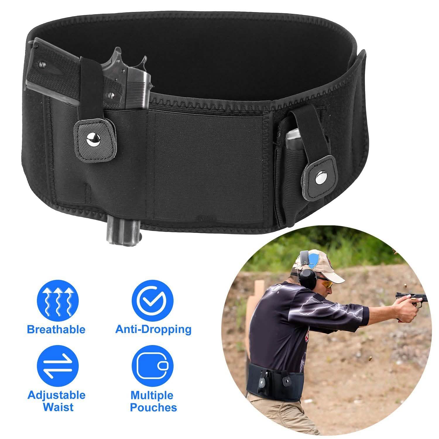 Belly Band Gun Holster Tactical & Self Defense - Tophatter Daily Deals