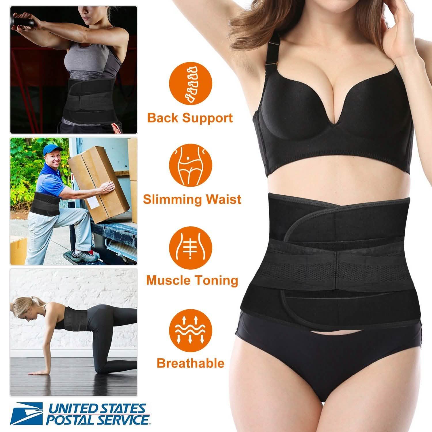 Belt Lower Back Brace Pain Relief Waist Wrap Band Health & Wellness - Tophatter Daily Deals