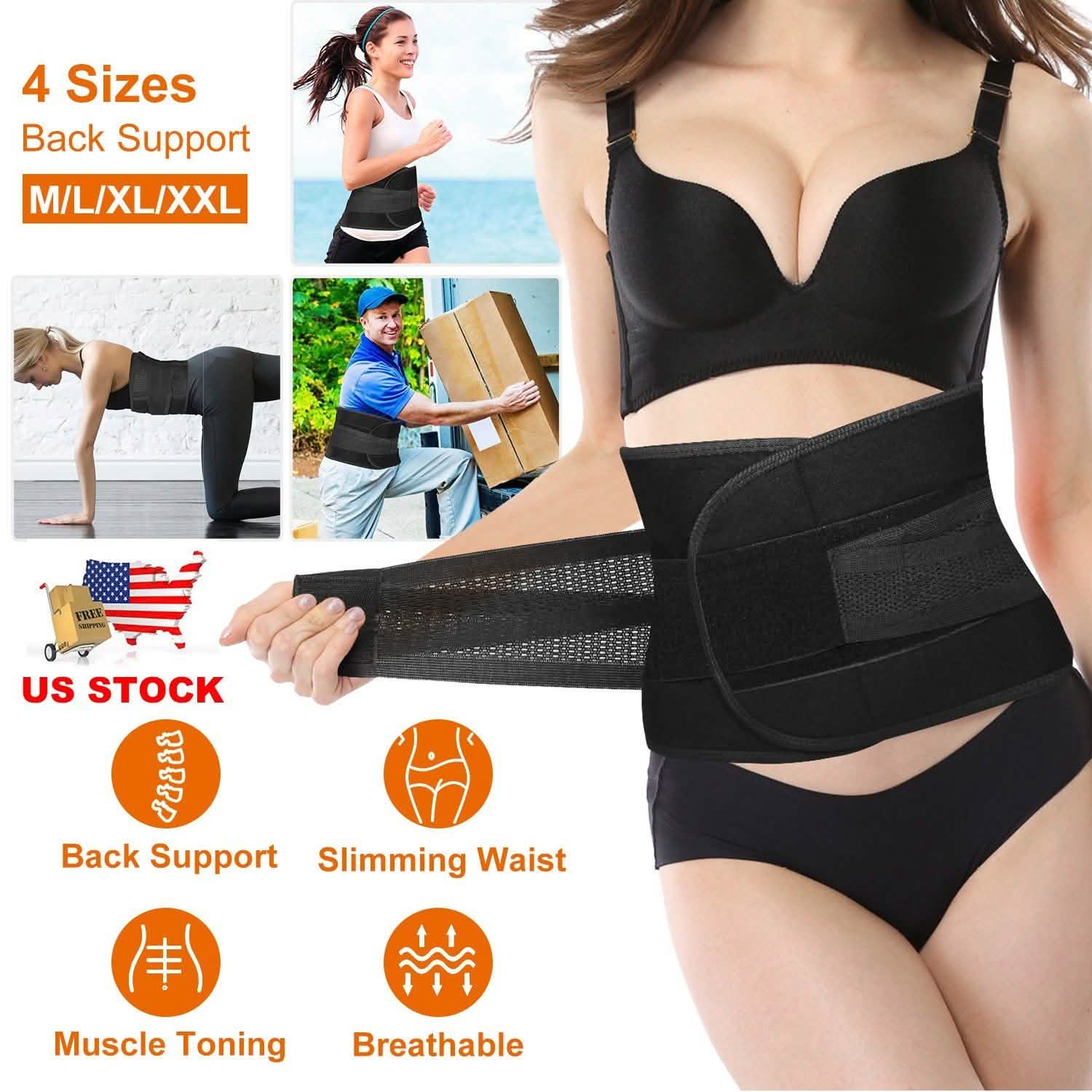 Belt Lower Back Brace Pain Relief Waist Wrap Band Health & Wellness - Tophatter Daily Deals