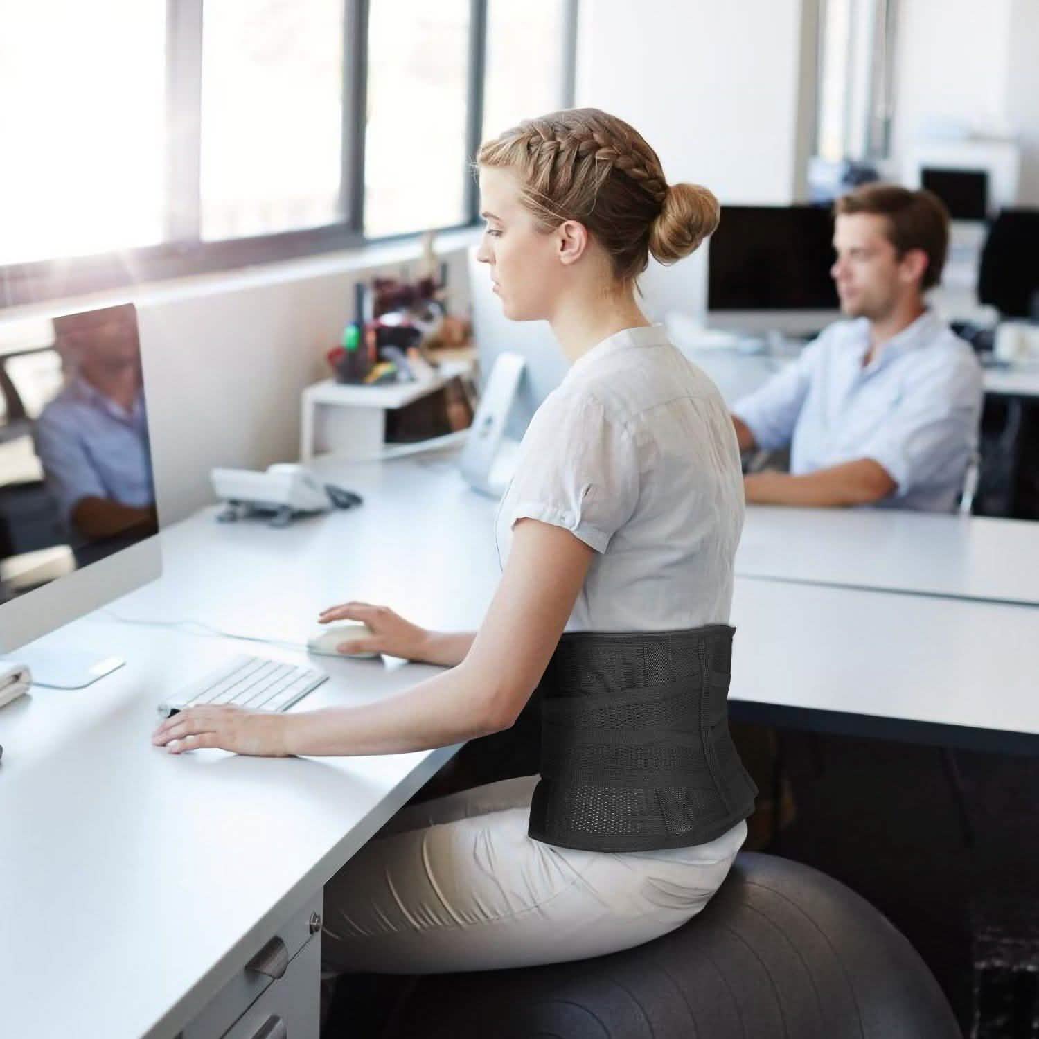 Belt Lower Back Brace Pain Relief Waist Wrap Band Health & Wellness - Tophatter Daily Deals