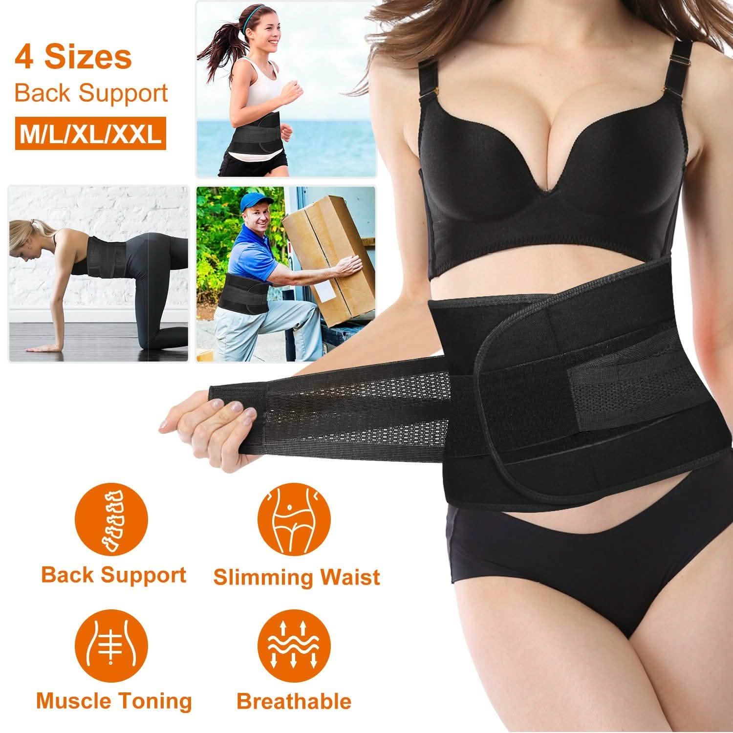 Belt Lower Back Brace Pain Relief Waist Wrap Band Health & Wellness - Tophatter Daily Deals