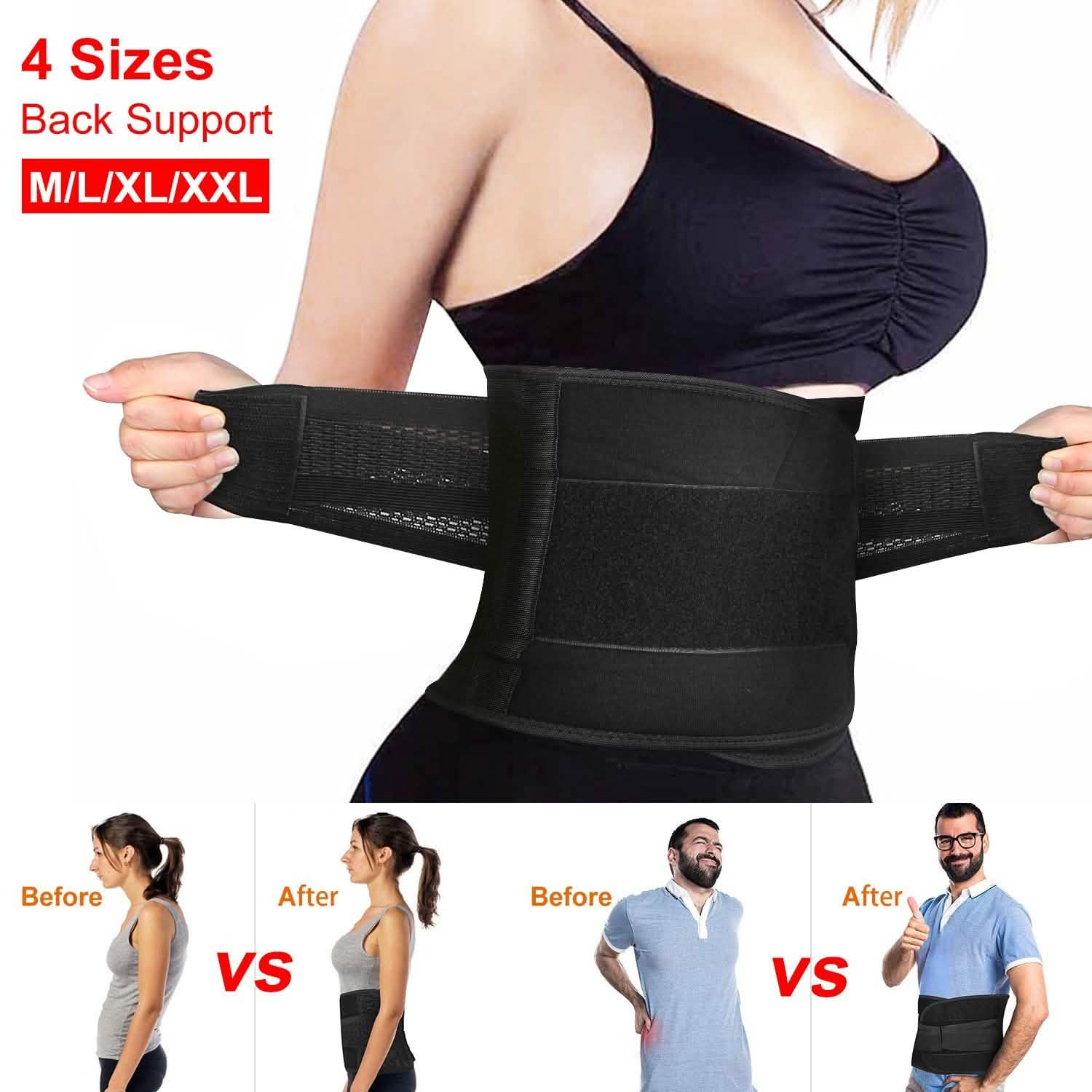 Belt Lower Back Brace Pain Relief Waist Wrap Band Health & Wellness - Tophatter Daily Deals