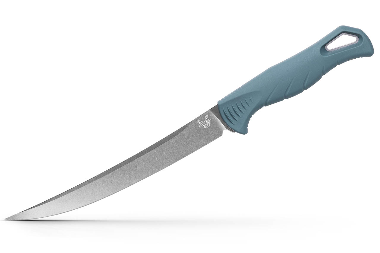 Benchmade Fishcrafter - Depth Blue Handle - 7" Magnacut Blade - 18010 Fixed Blade - Tophatter Daily Deals