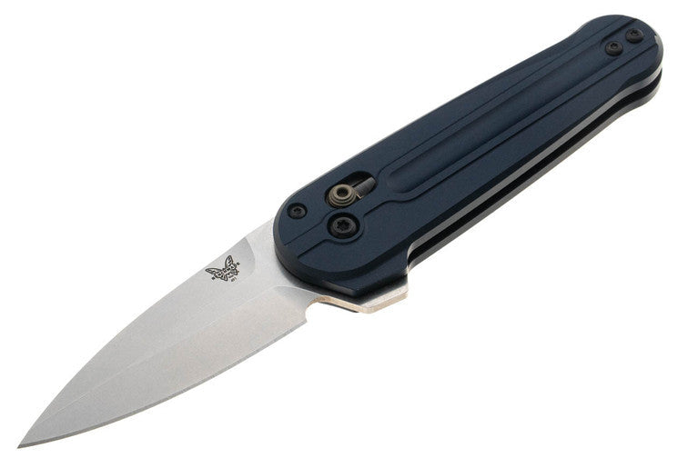 Benchmade Lowden - Crater Blue Aluminum Handles - M390 Spear Point Blade Folding Knives - Tophatter Daily Deals