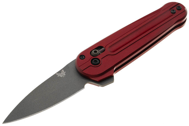 Benchmade Lowden - Phoenix Red Aluminum Handles - M390 Gray Spear Point Blade - 491GY-01 Folding Knives - Tophatter Daily Deals