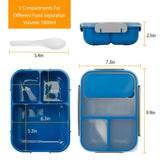 Bento Box Portable Lunch Box Picnic Food Storage with 3 Compartments Kitchen Storage - Tophatter Daily Deals