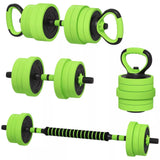 Adjustable Weight Dumbbells Set - 20 Kg Barbell set Barbell Bar Gym Weight Lifting Push Up Stand Exercise & Fitness - Tophatter Daily Deals