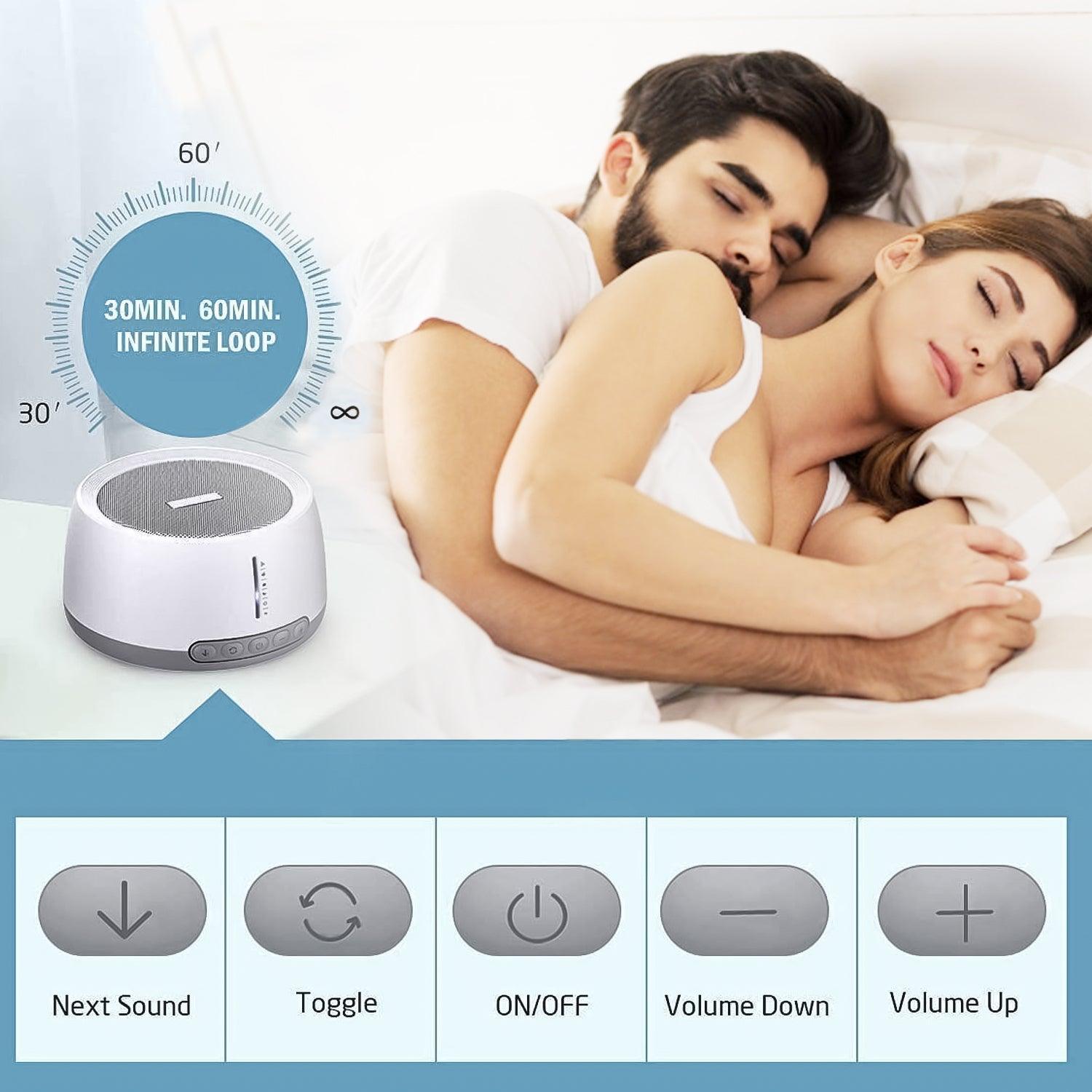 Best White Noise Sound Machines - Sound Sleep Aid Therapy Helper 30 Relaxing Sounds Baby Adult Personal Care - Tophatter Daily Deals