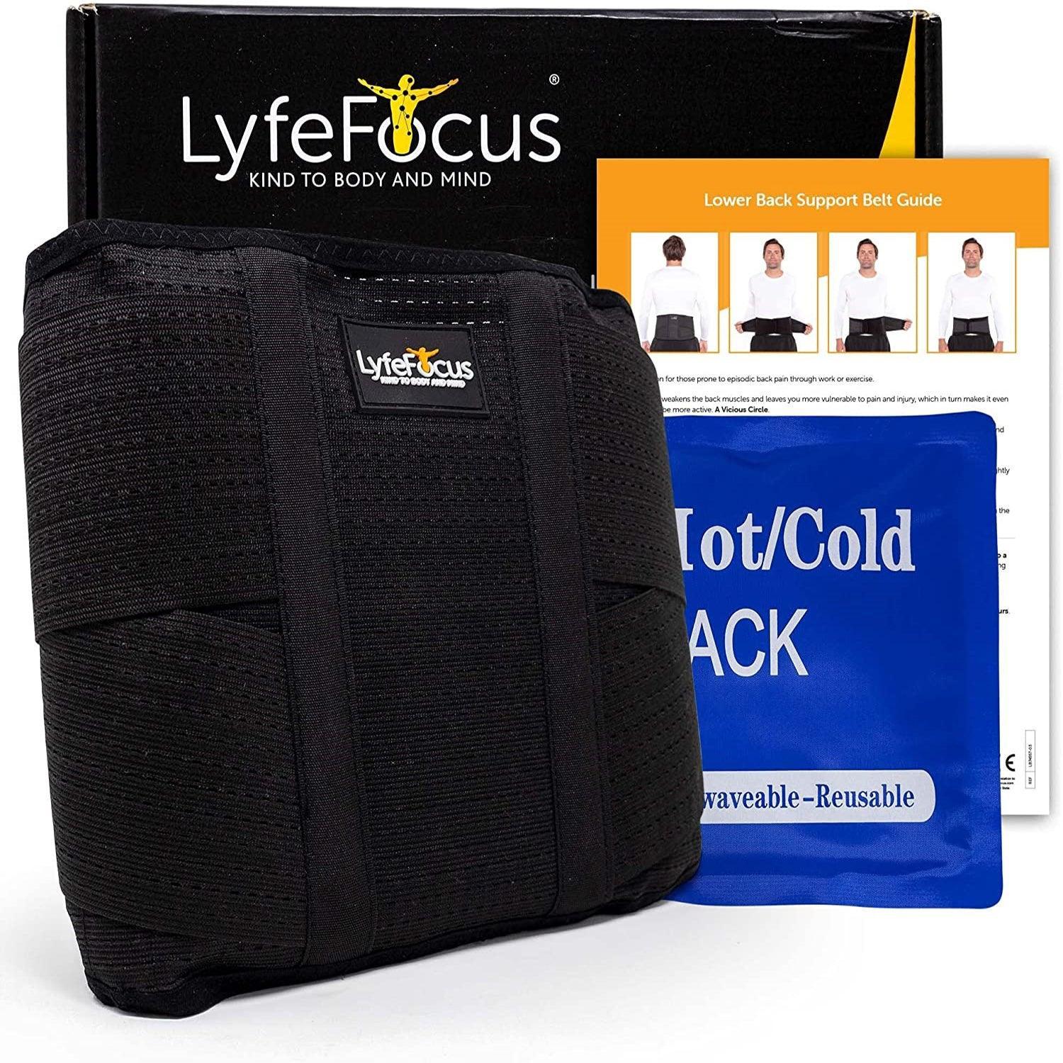 Lower Back Support Belt - Adjustable Back Brace for Lower Back Pain Health Care - Tophatter Daily Deals