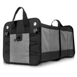 Car Boot Organiser - Heavy Duty Collapsible Foldable Tidy Pocket Storage Grey Without Mesh Car Accessories - Tophatter Daily Deals