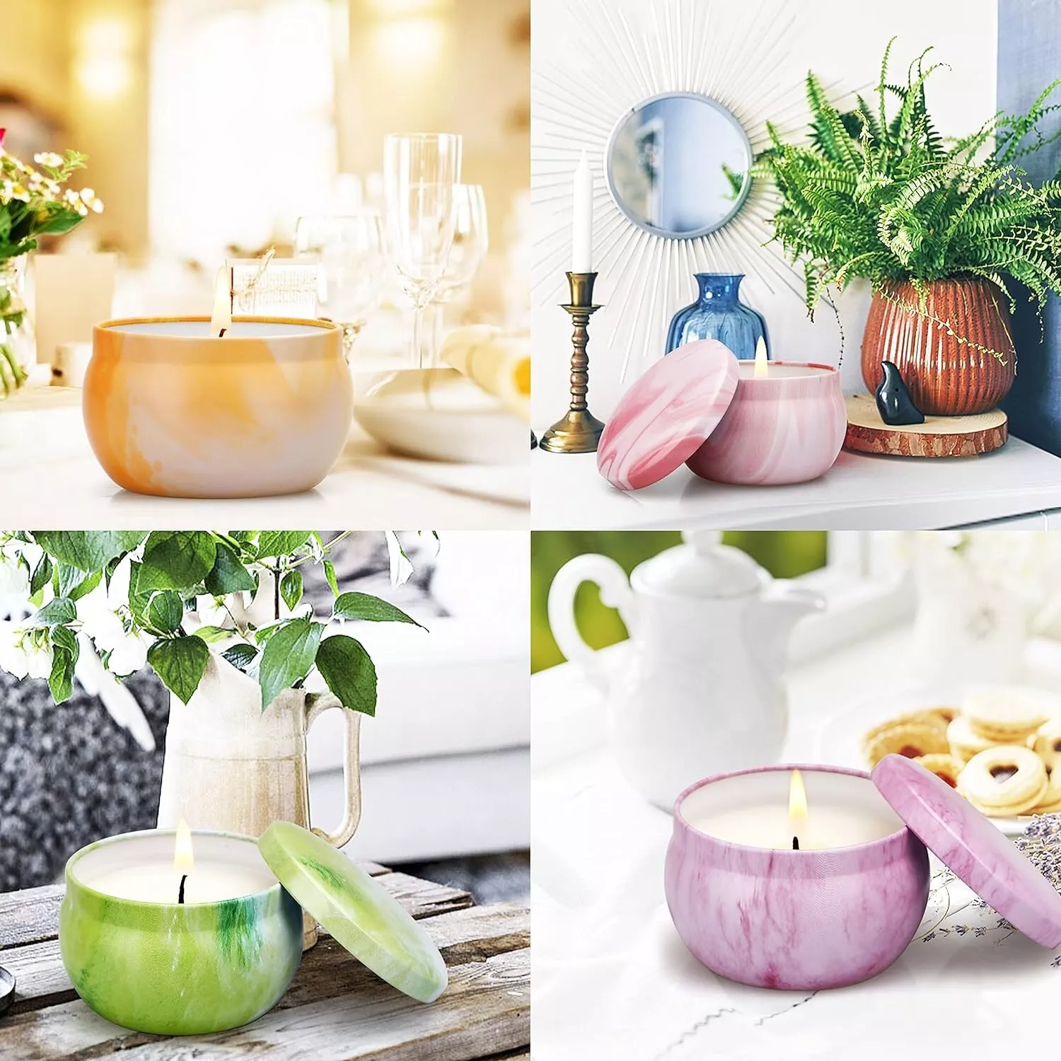 Aromatherapy Oil Candles - 8 Pack Scented Candles Gifts Set 120 Hours Burning Time Home - Tophatter Daily Deals