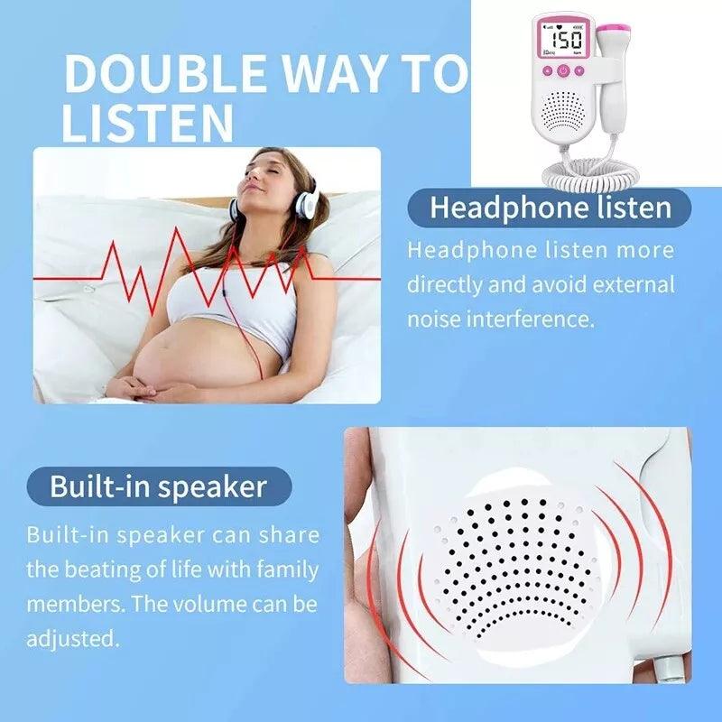 Baby Heart Monitor - Doppler Fetal Baby Heart Beat Rate Probe Prenatal Monitor Ultrasonic Baby Health & Grooming Kits - Tophatter Daily Deals
